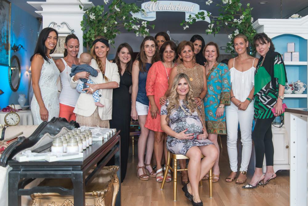 Group of women gathered at a boutique event